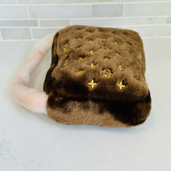 👜 SOLD👜 New Chewy Vuiton DOG TOY Handbag Chew Squeaky Toy. Small / Medium. Cute! - Picture 2 of 5